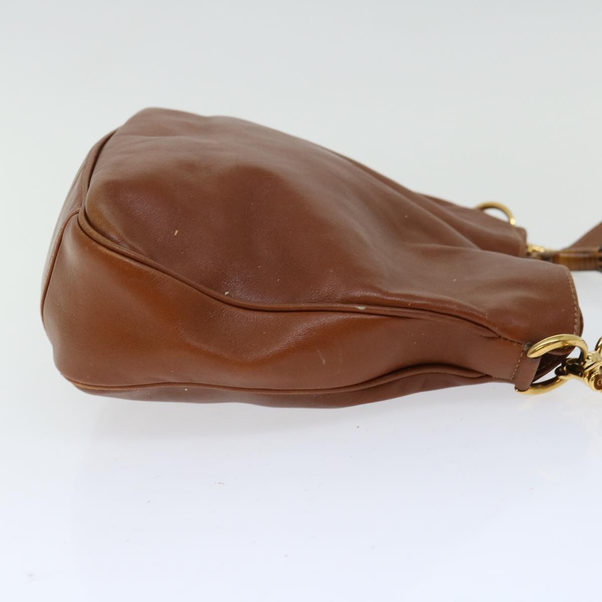 Luxury Gucci Trending 2025 Bamboo Hand Bag Leather 2way Brown  70206