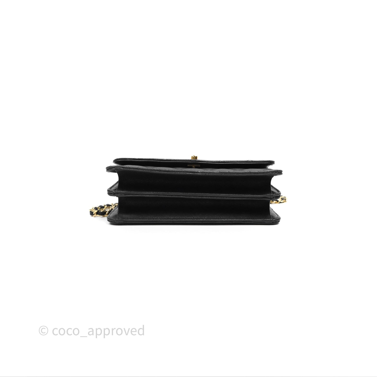 Chanel WOC Bag Charm Black Caviar Gold Hardware