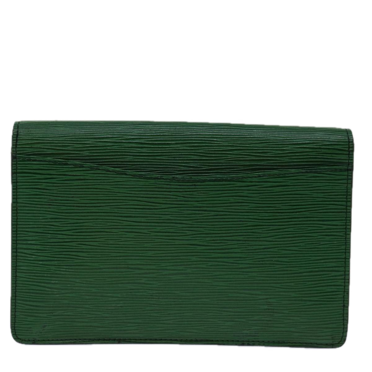 LOUIS VUITTON Epi Montaigne 23 Clutch Bag Green M52664 LV 70220