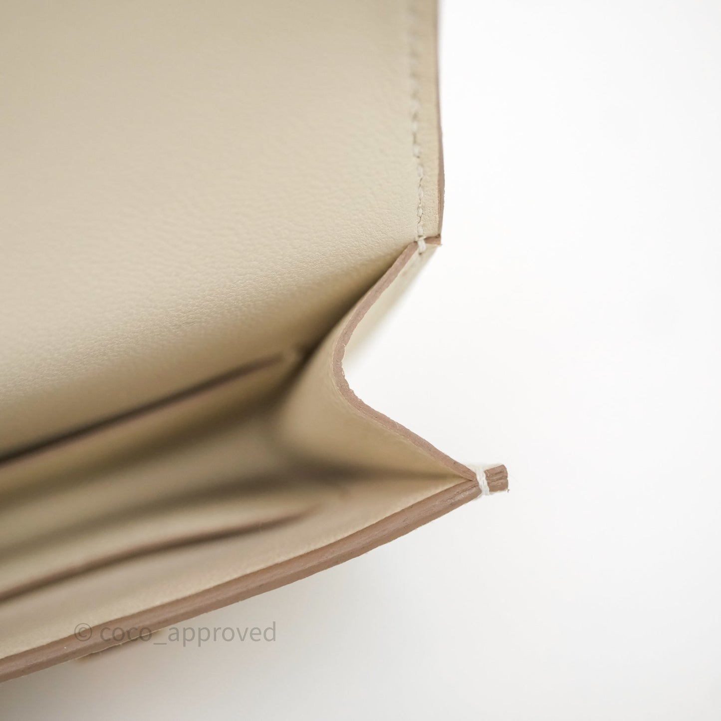 Hermès Constance Slim Wallet Craie 10 Epsom Rose Gold Hardware