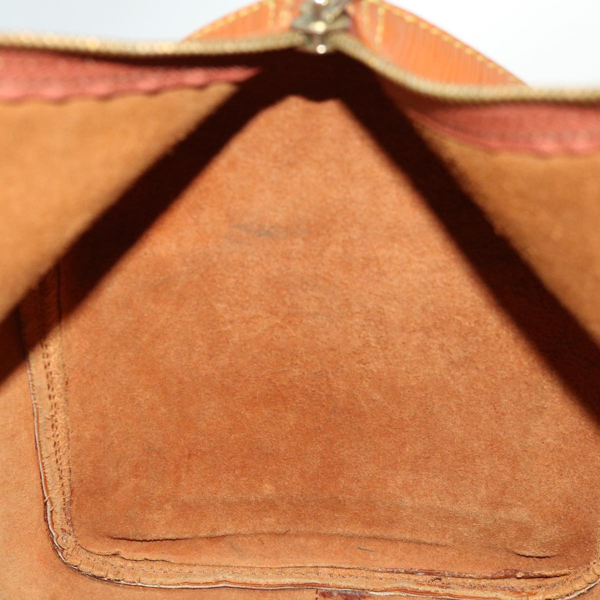 LOUIS VUITTON Epi Keepall 45 Boston Bag Brown Zipang gold M42978 LV 70234