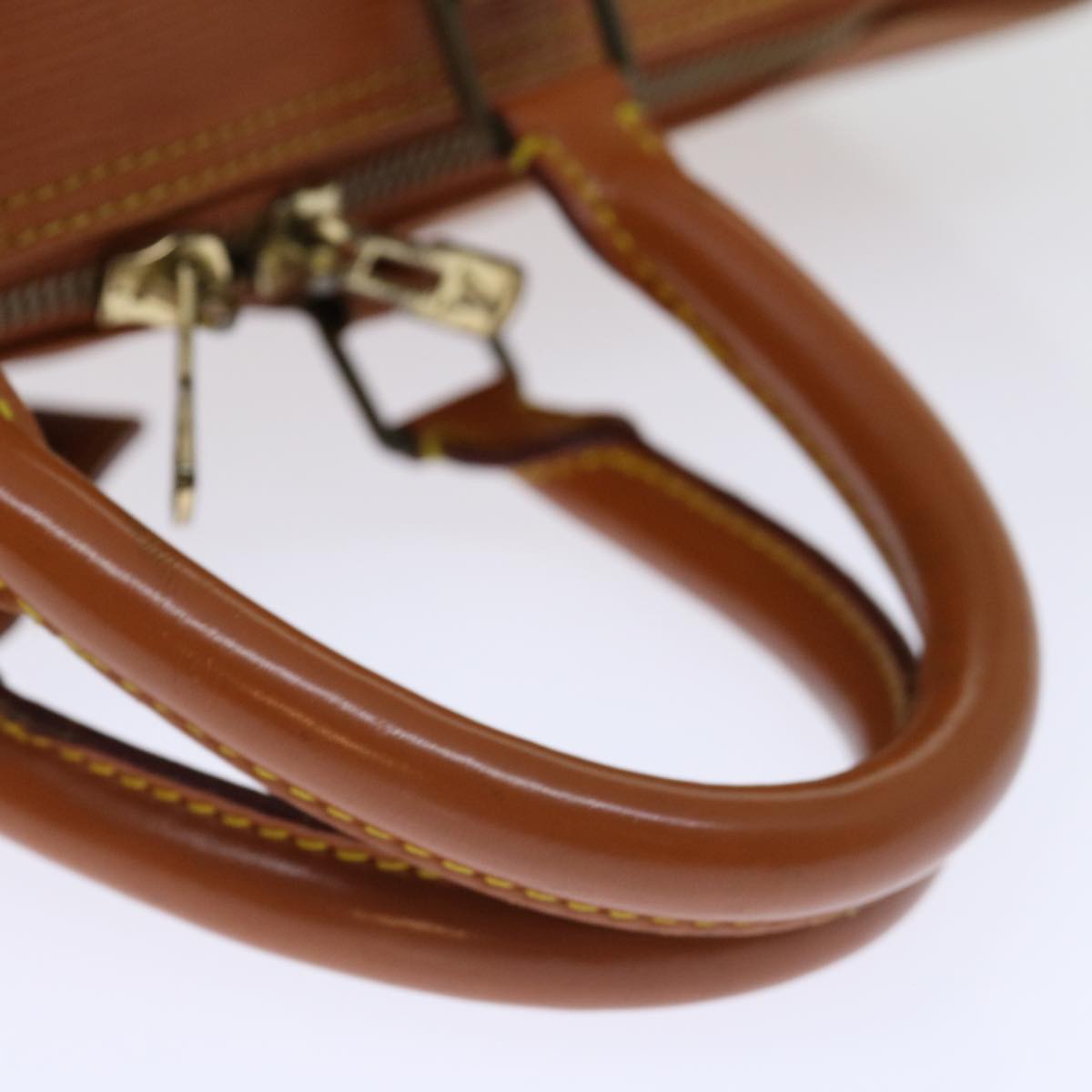 LOUIS VUITTON Epi Keepall 45 Boston Bag Brown Zipang gold M42978 LV 70234