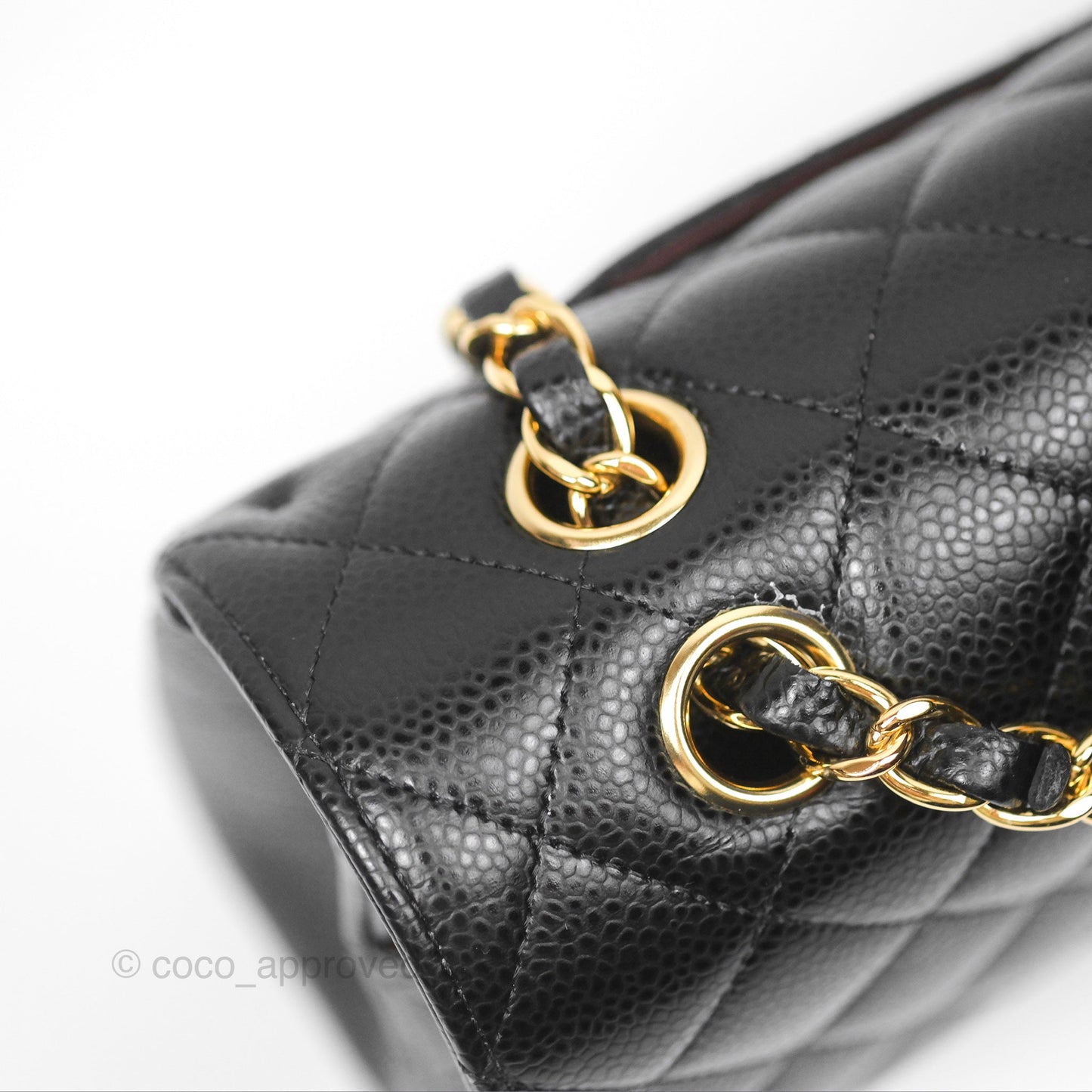 Chanel Classic M/L Medium Flap Quilted Black Caviar Gold Hardware