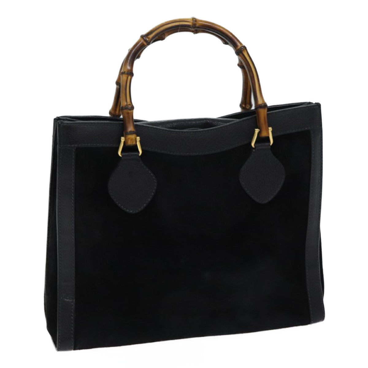Luxury Gucci Trending 2025 Bamboo Tote Bag Suede Black  70244