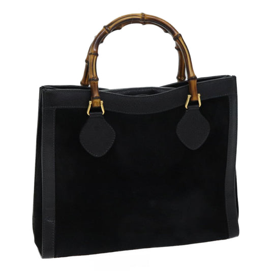 Luxury Gucci Trending 2025 Bamboo Tote Bag Suede Black  70244