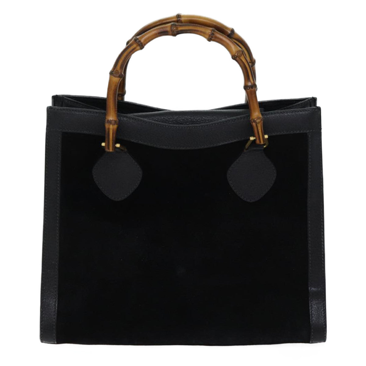 Luxury Gucci Trending 2025 Bamboo Tote Bag Suede Black  70244
