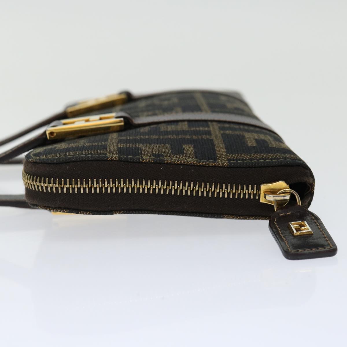 Luxury FendiZucca Canvas Hand Bag Brown Black70251