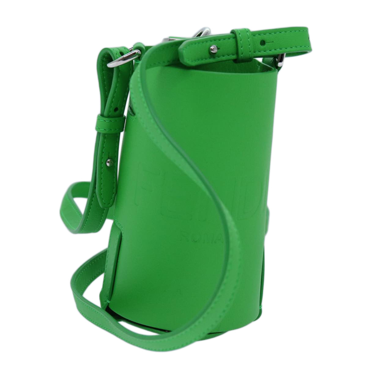 Luxury FendiBottle Holder Water bottle Leather Green70256A