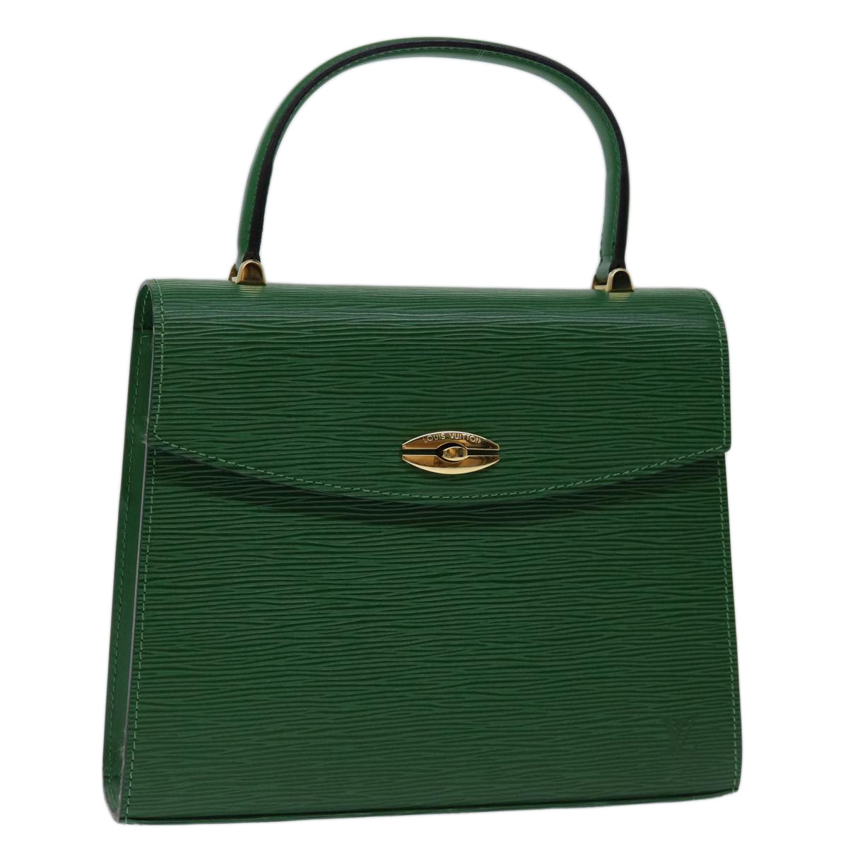 LOUIS VUITTON Epi Malesherbes Hand Bag Green M52374 LV 70258