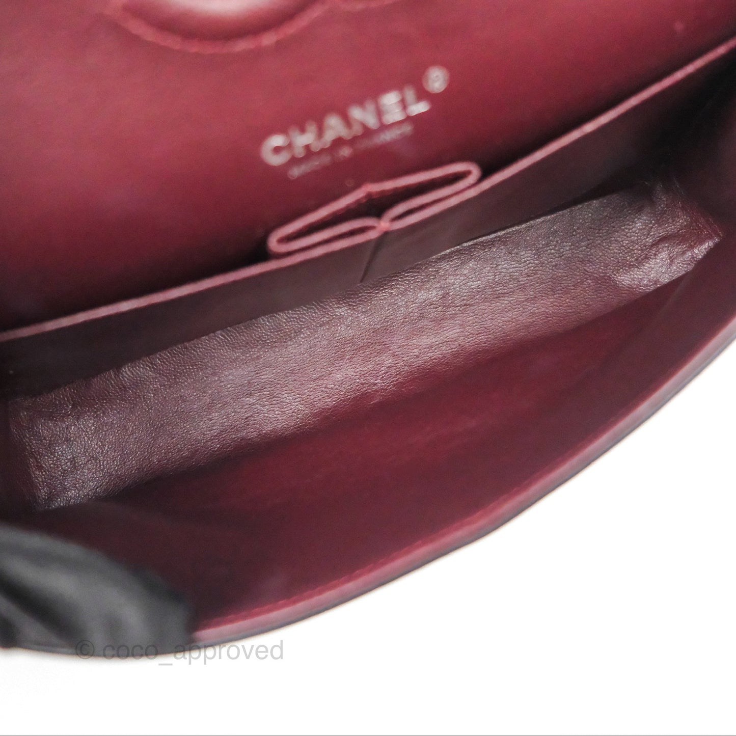 Chanel Classic M/L Medium Flap Quilted Black Lambskin Silver Hardware