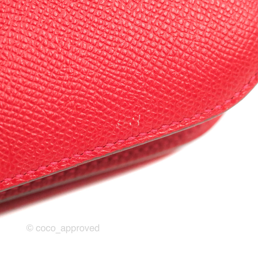 Hermès Constance 24 Rouge Casaque Epsom Gold Hardware