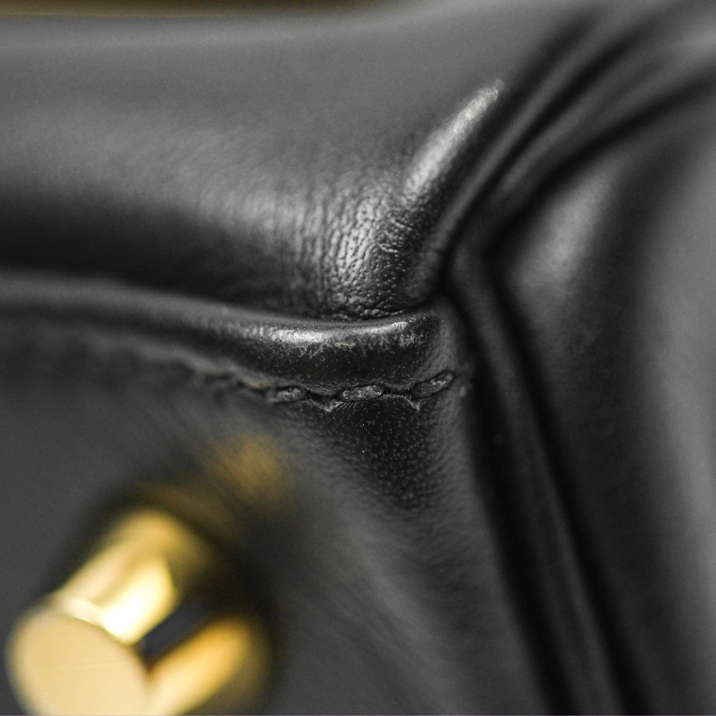 Hermès Retourne Kelly 25 Black Noir 89 Swift Gold Hardware