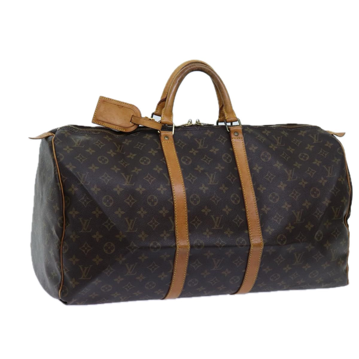 LOUIS VUITTON Monogram Keepall 55 Boston Bag M41424 LV 70281