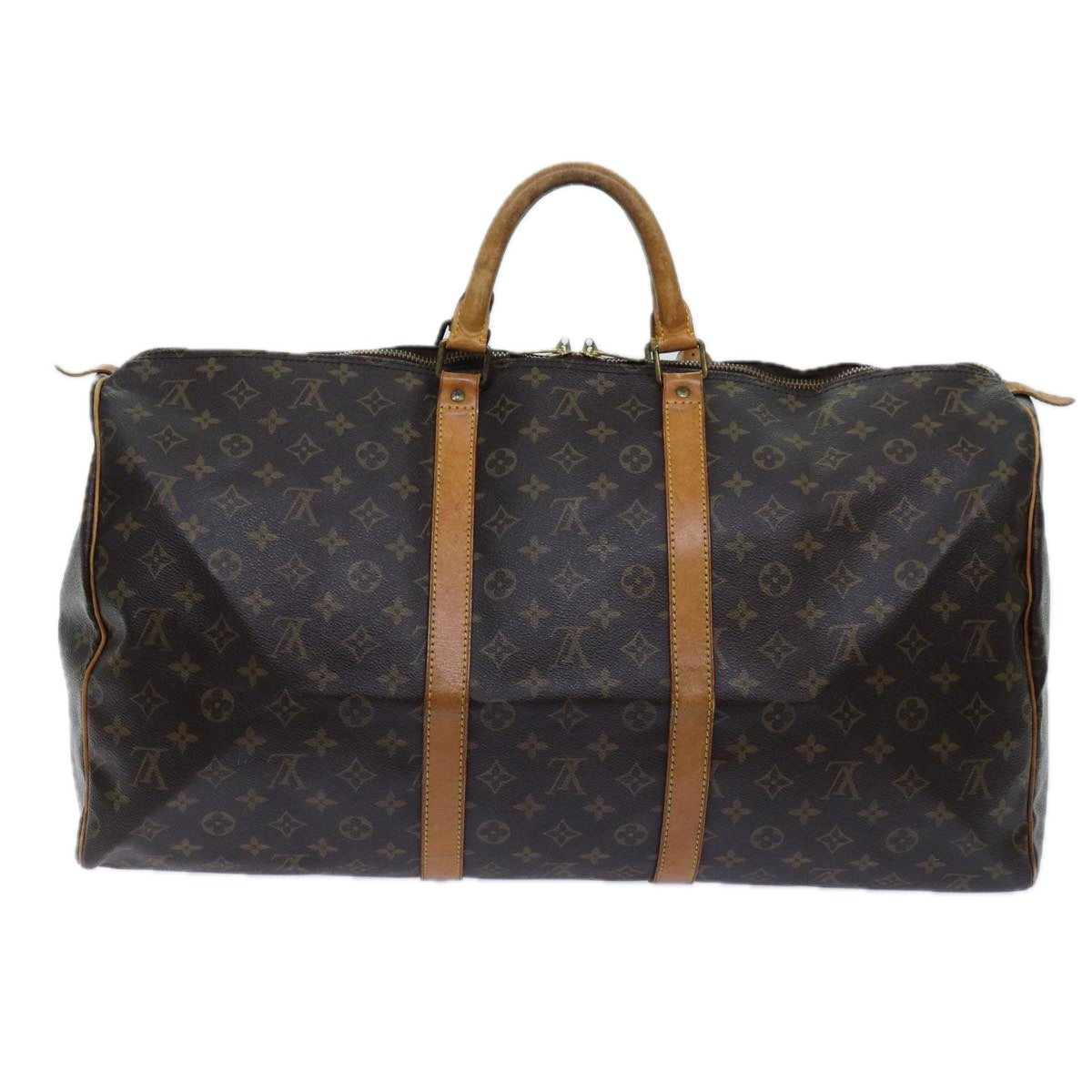 LOUIS VUITTON Monogram Keepall 55 Boston Bag M41424 LV 70281