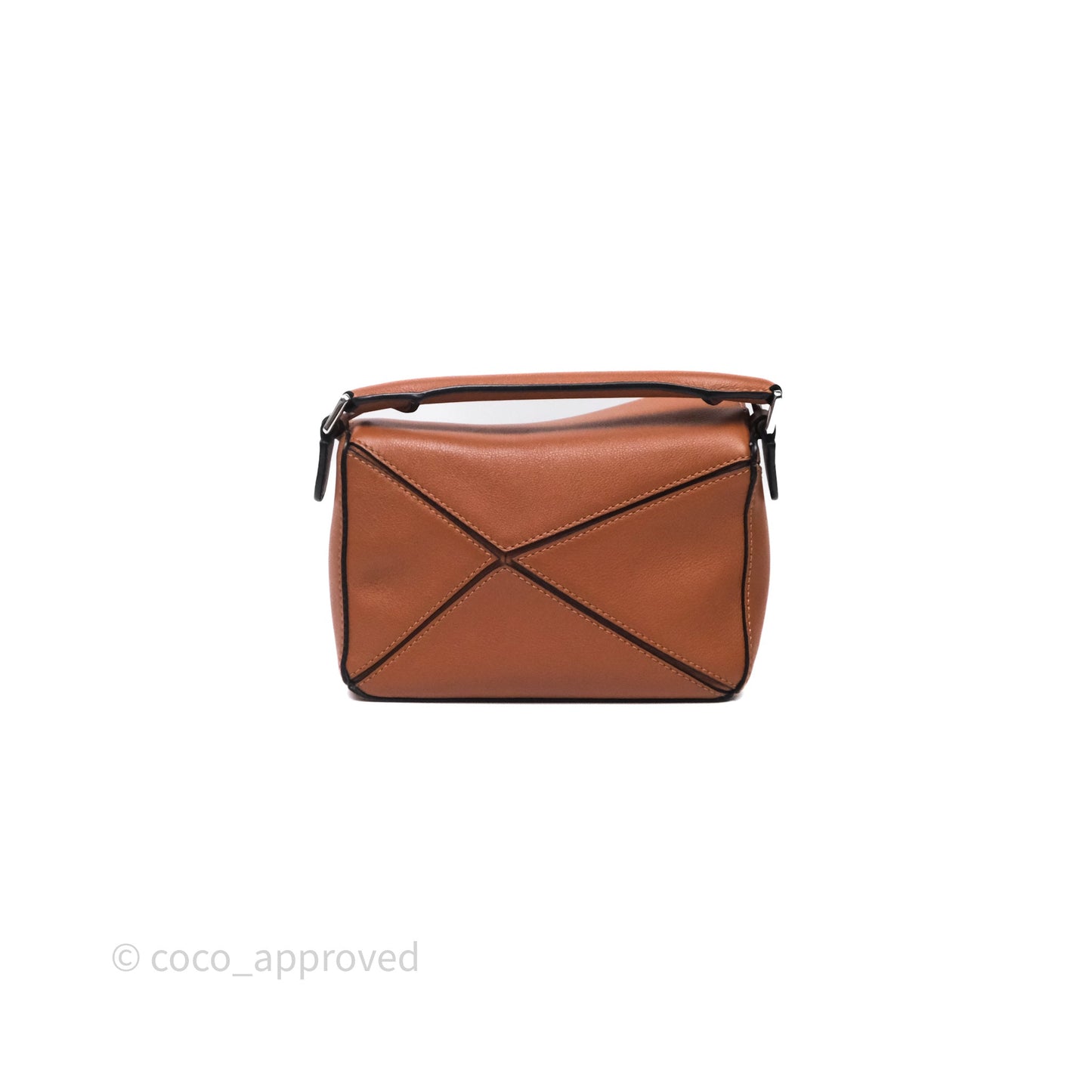 Loewe Mini Puzzle Bag Tan Calfskin Palladium Hardware