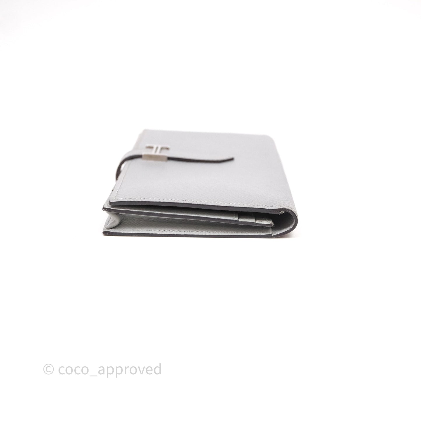Hermès Bearn Long Wallet Gris Epsom Palladium Hardware