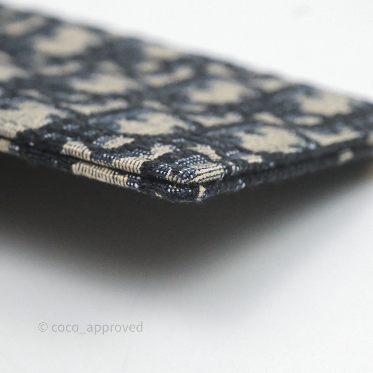 Small Saddle Pouch Wallet with Chain Blue Dior Oblique Jacquard