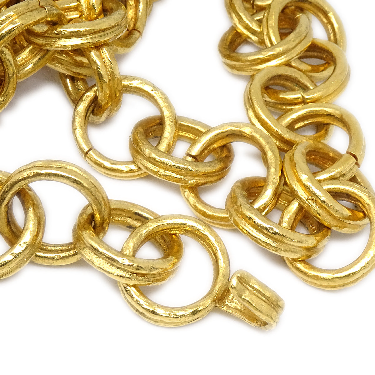 Luxury Chanel 1994 Spring Cross CC Charm Gold Chain Belt