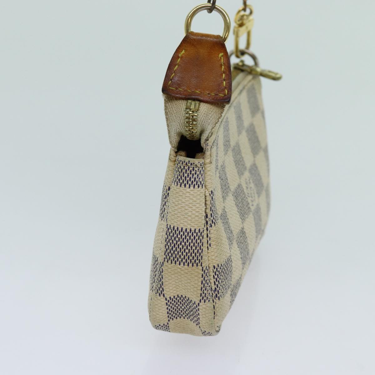 LOUIS VUITTON Damier Azur Mini Pochette Accessoires Pouch N58010 LV 70302