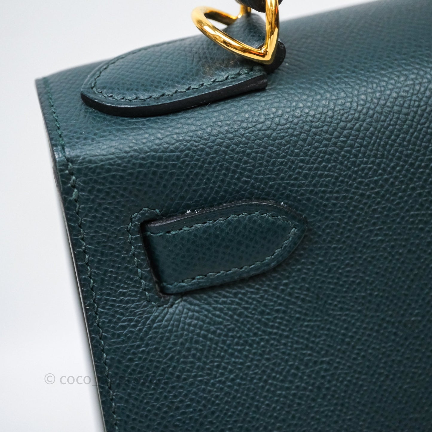 Hermès Kelly 28 6O Vert Cyprès Epsom Gold Hardware