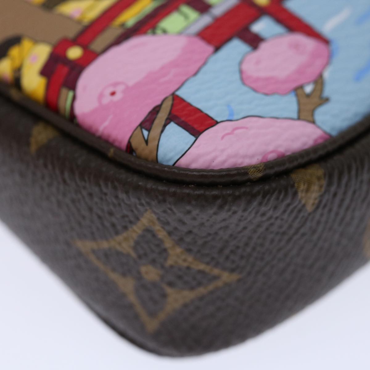 LOUIS VUITTON Monogram Vivienne Mini Pochette Pouch M45905 LV 70308A