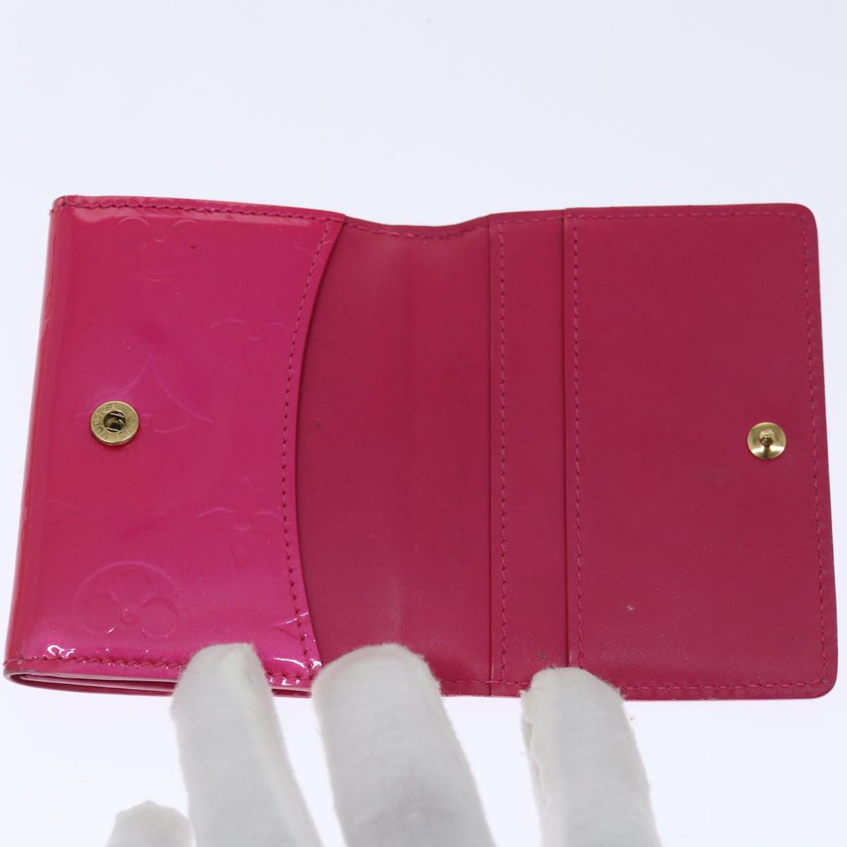 LOUIS VUITTON Monogram Vernis Ludlow Wallet Pink Fuchsia M91244 LV 70312