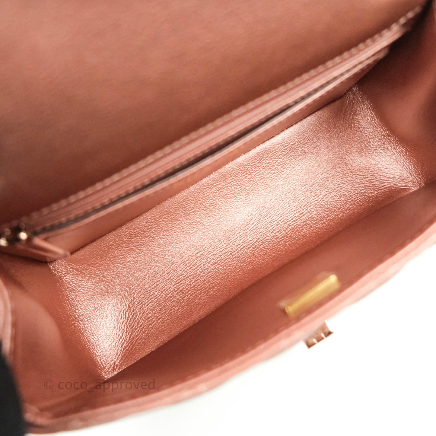 Chanel Mini Reissue 224 Metallic Calfskin Rose Gold