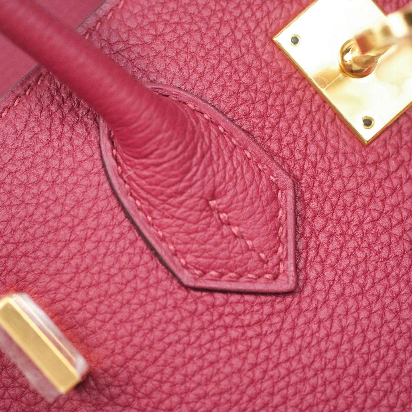 Hermès Birkin 25 Retourne Rouge Grenat K1 Togo Gold Hardware