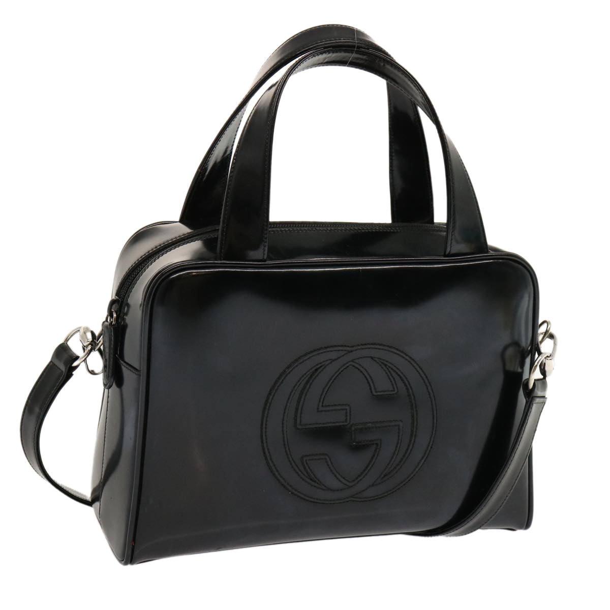 Luxury Gucci Trending 2025 Hand Bag Patent leather 2way Black 000 1274 0505  70336