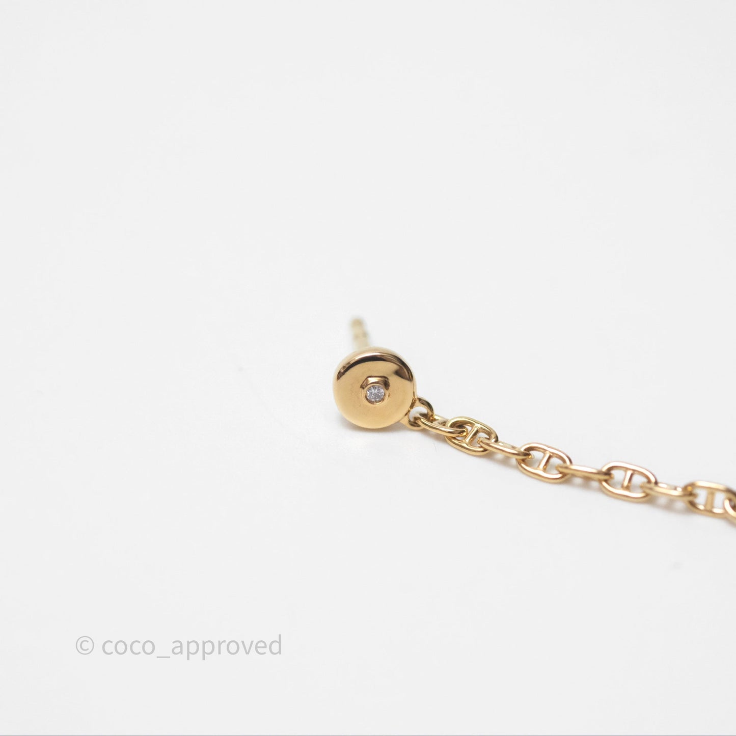 Hermès Farandole Drop Earrings 18K Rose Gold Diamond TPM