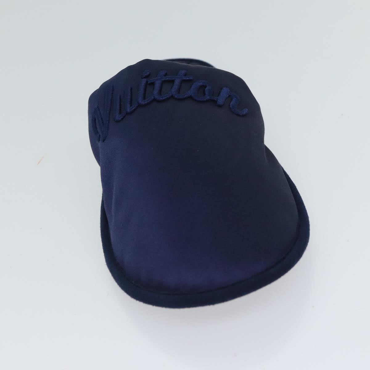 LOUIS VUITTON Slipper shoes Satin 36-37 Navy LV 70360
