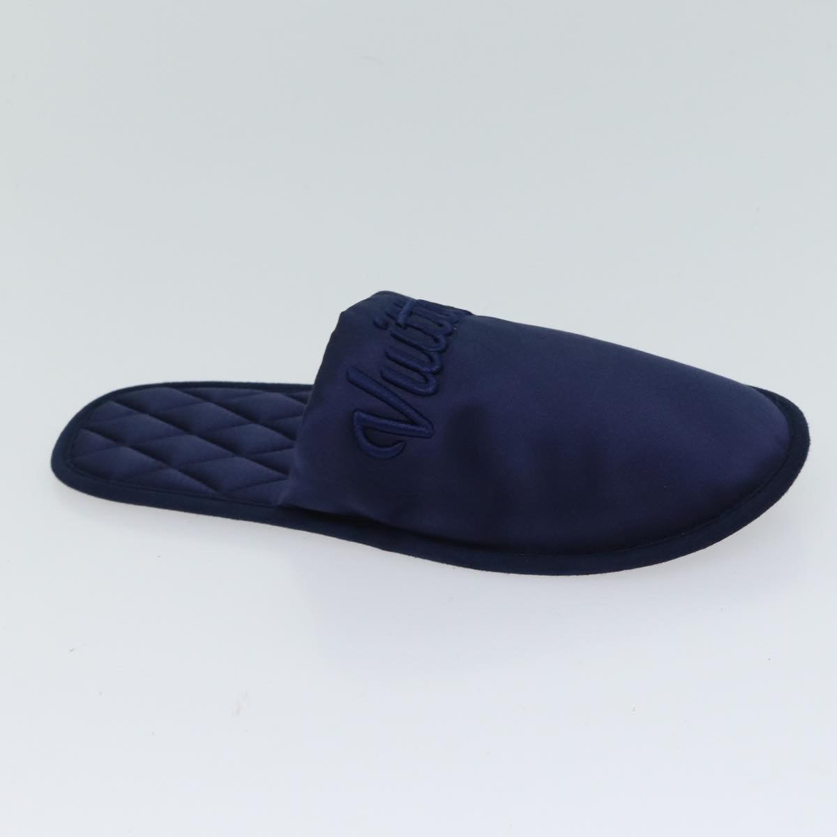 LOUIS VUITTON Slipper shoes Satin 36-37 Navy LV 70360