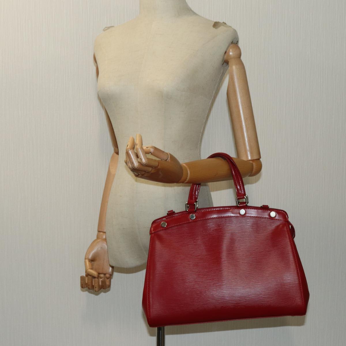 LOUIS VUITTON Epi Blair MM Hand Bag 2way Red Car Mine M4030E LV 70380