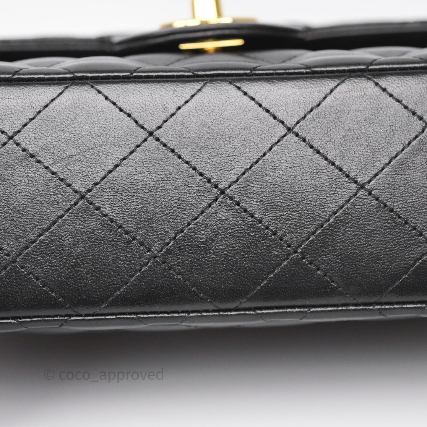 Chanel Small Classic Flap Quilted Black Lambskin Gold Hardware