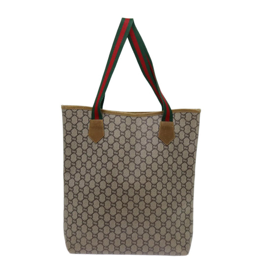 Luxury Gucci Trending 2025 GG Plus Supreme Web Sherry Line Tote Bag PVC Beige Red Green  70395