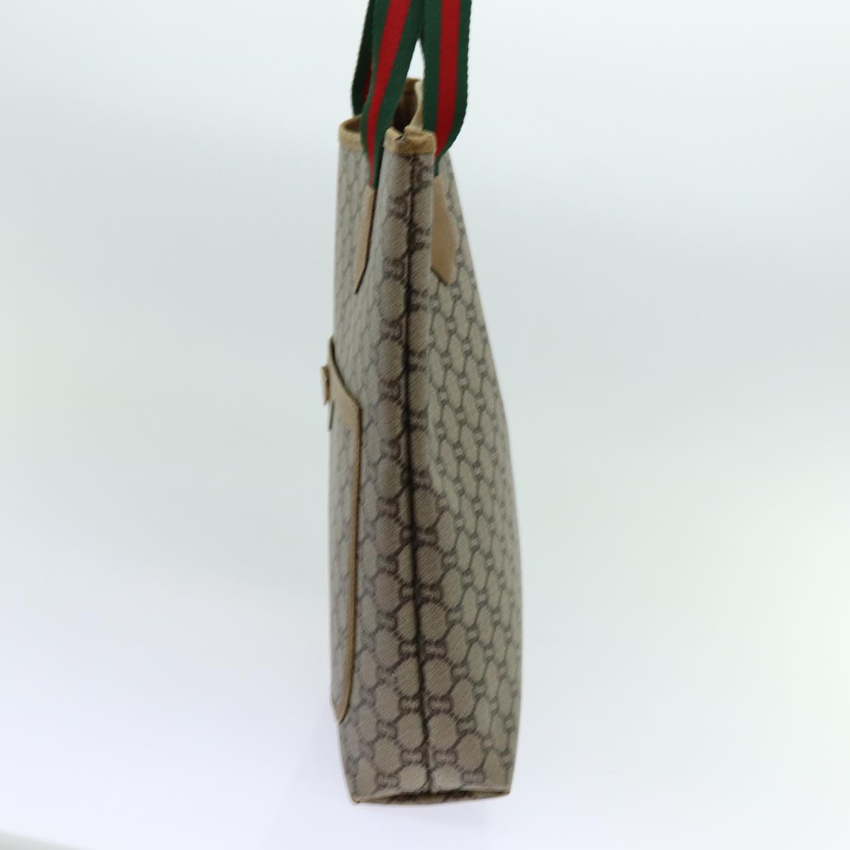 Luxury Gucci Trending 2025 GG Plus Supreme Web Sherry Line Tote Bag PVC Beige Red Green  70395