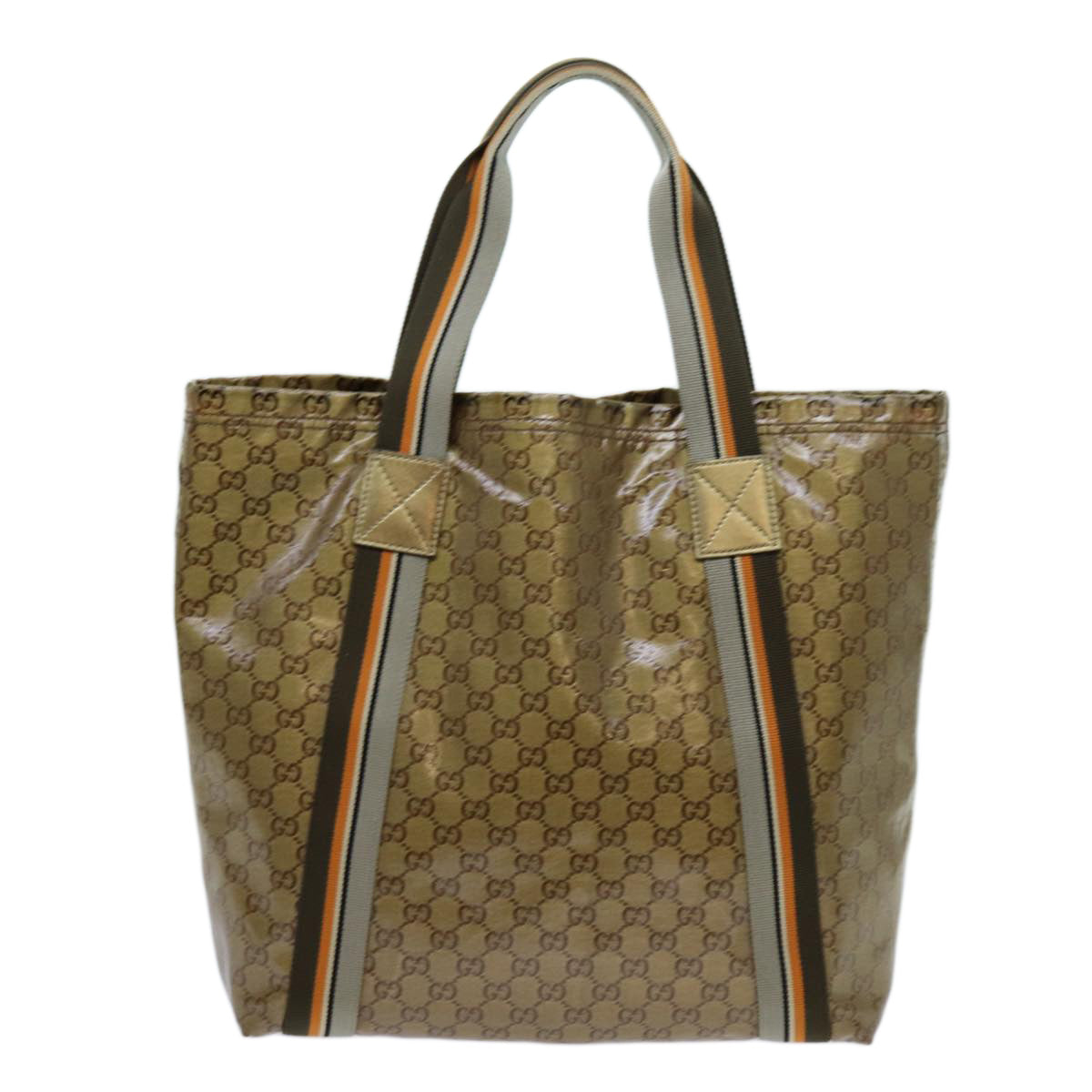 Luxury Gucci Trending 2025 GG Crystal Tote Bag Gray Gold Brown 189669  70396