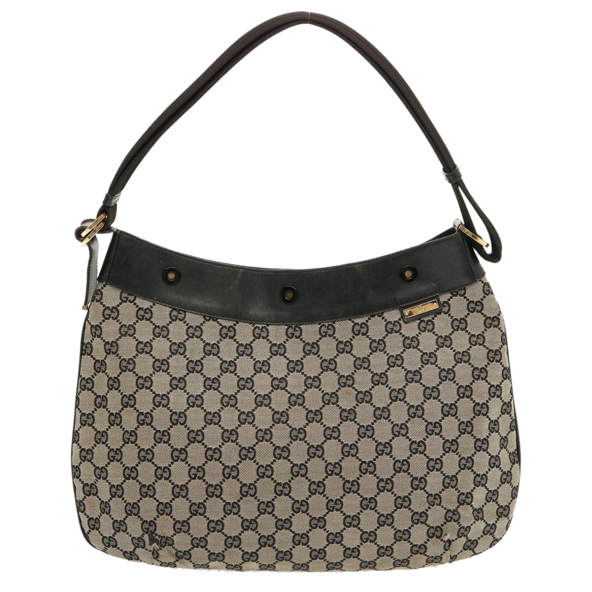 Luxury Gucci Trending 2025 GG Canvas Shoulder Bag Beige Black 001 4166  70398