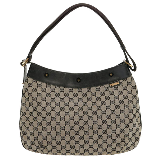 Luxury Gucci Trending 2025 GG Canvas Shoulder Bag Beige Black 001 4166  70398