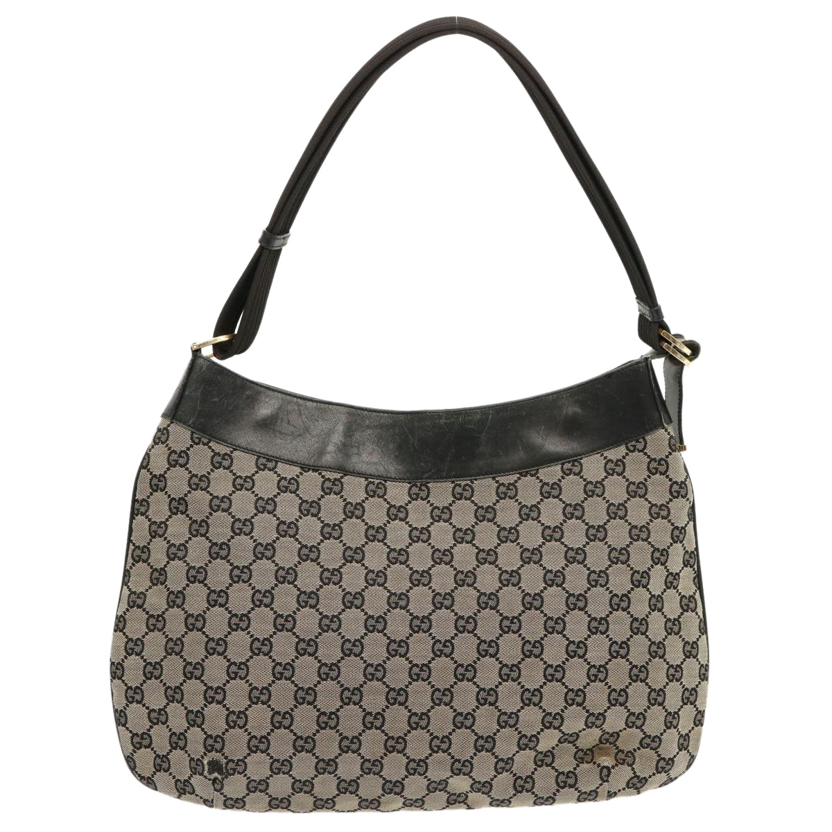 Luxury Gucci Trending 2025 GG Canvas Shoulder Bag Beige Black 001 4166  70398