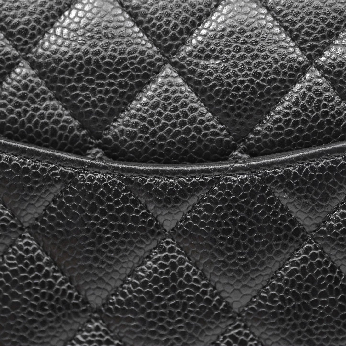 Chanel Classic M/L Medium Flap Quilted Black Caviar Silver Hardware