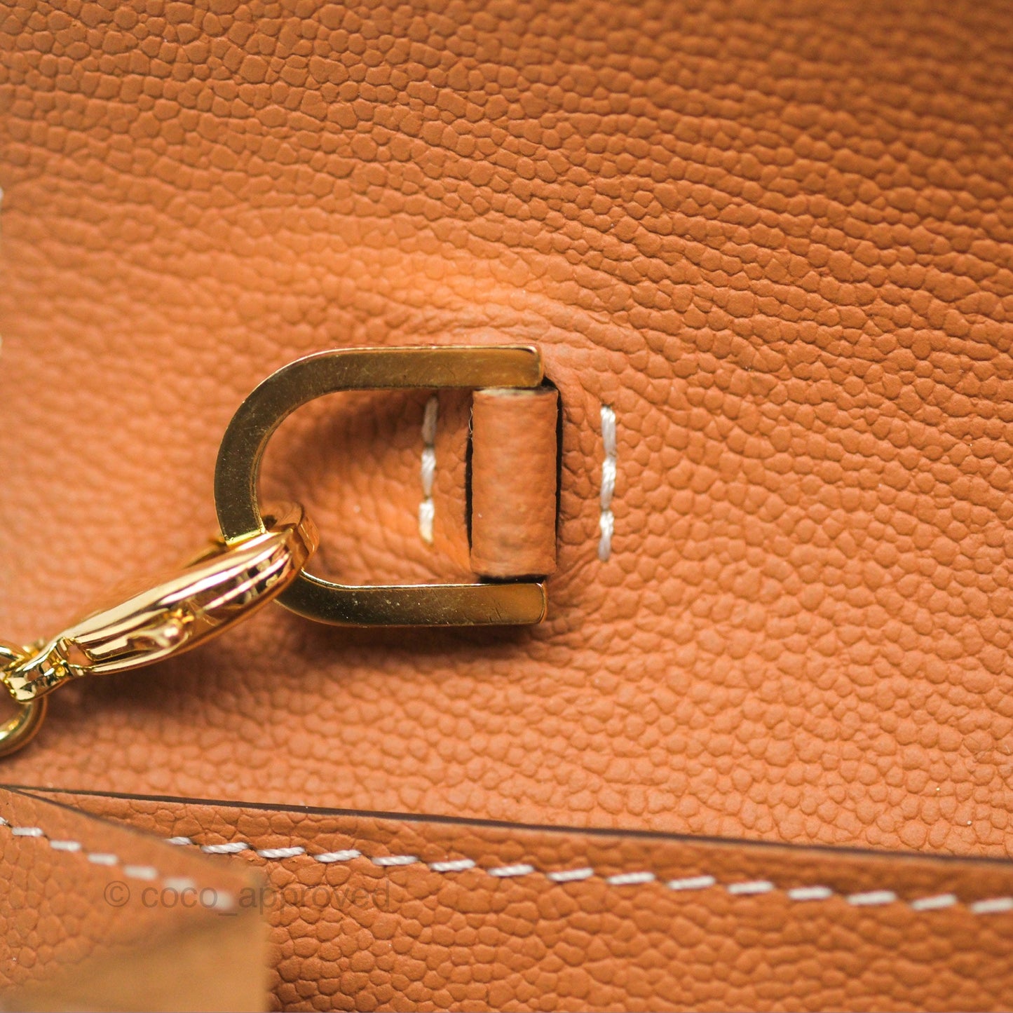 Delvaux Brillant Long Wallet Chain Surpiqué Vegetal Ivory Rodeo Calf