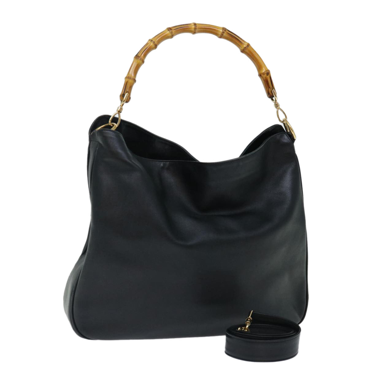 Luxury Gucci Trending 2025 Bamboo Shoulder Bag Leather 2way Black 001 1781 1577  70404