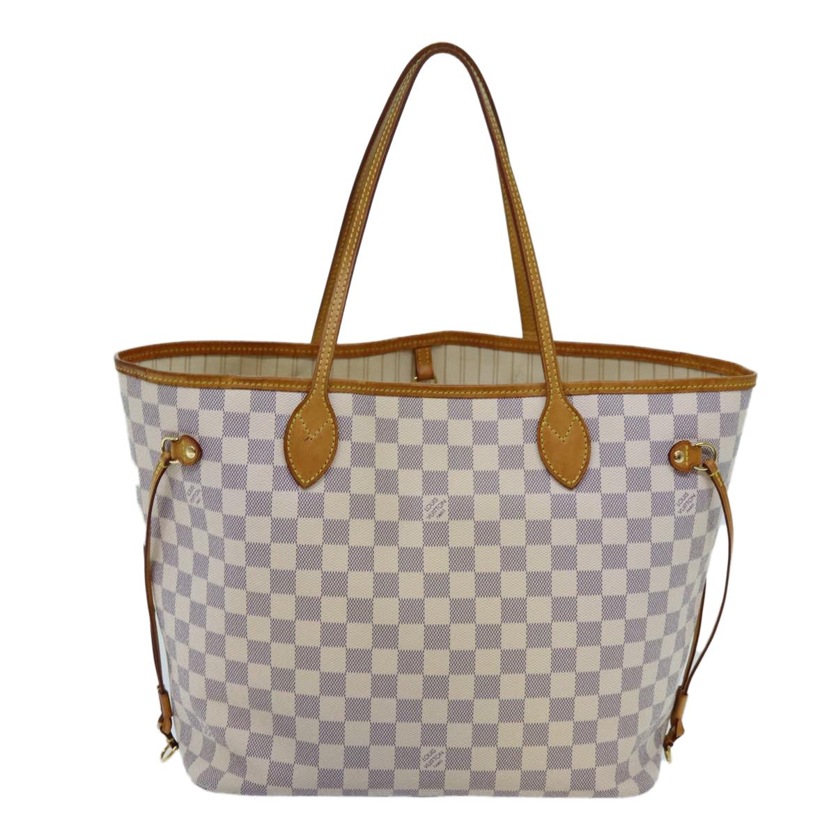 LOUIS VUITTON Damier Azur Neverfull MM Tote Bag N41605 LV 70414