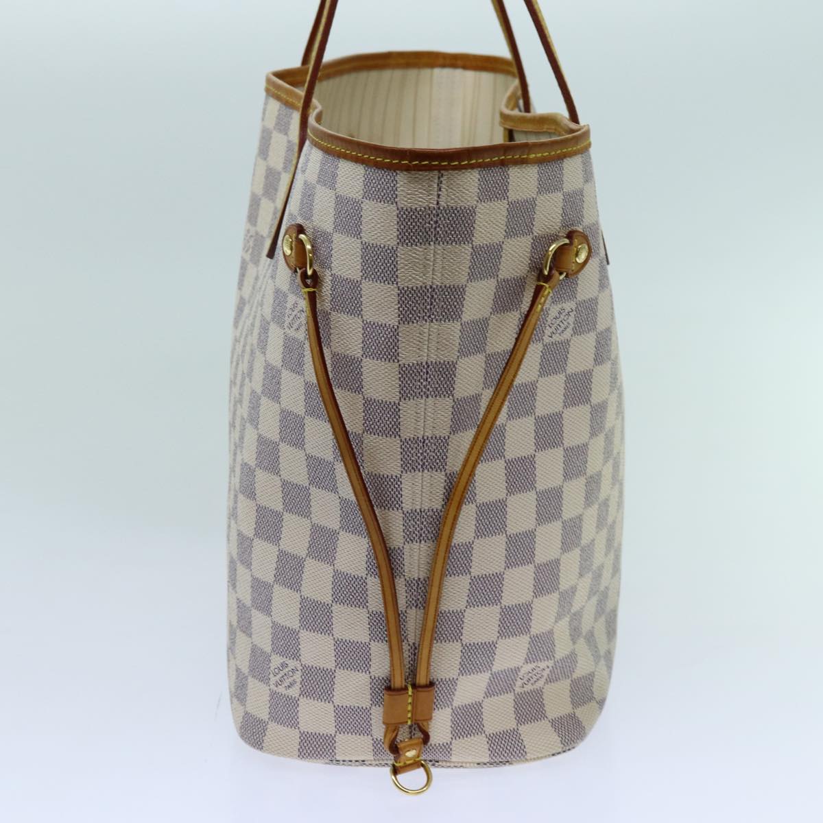 LOUIS VUITTON Damier Azur Neverfull MM Tote Bag N41605 LV 70414