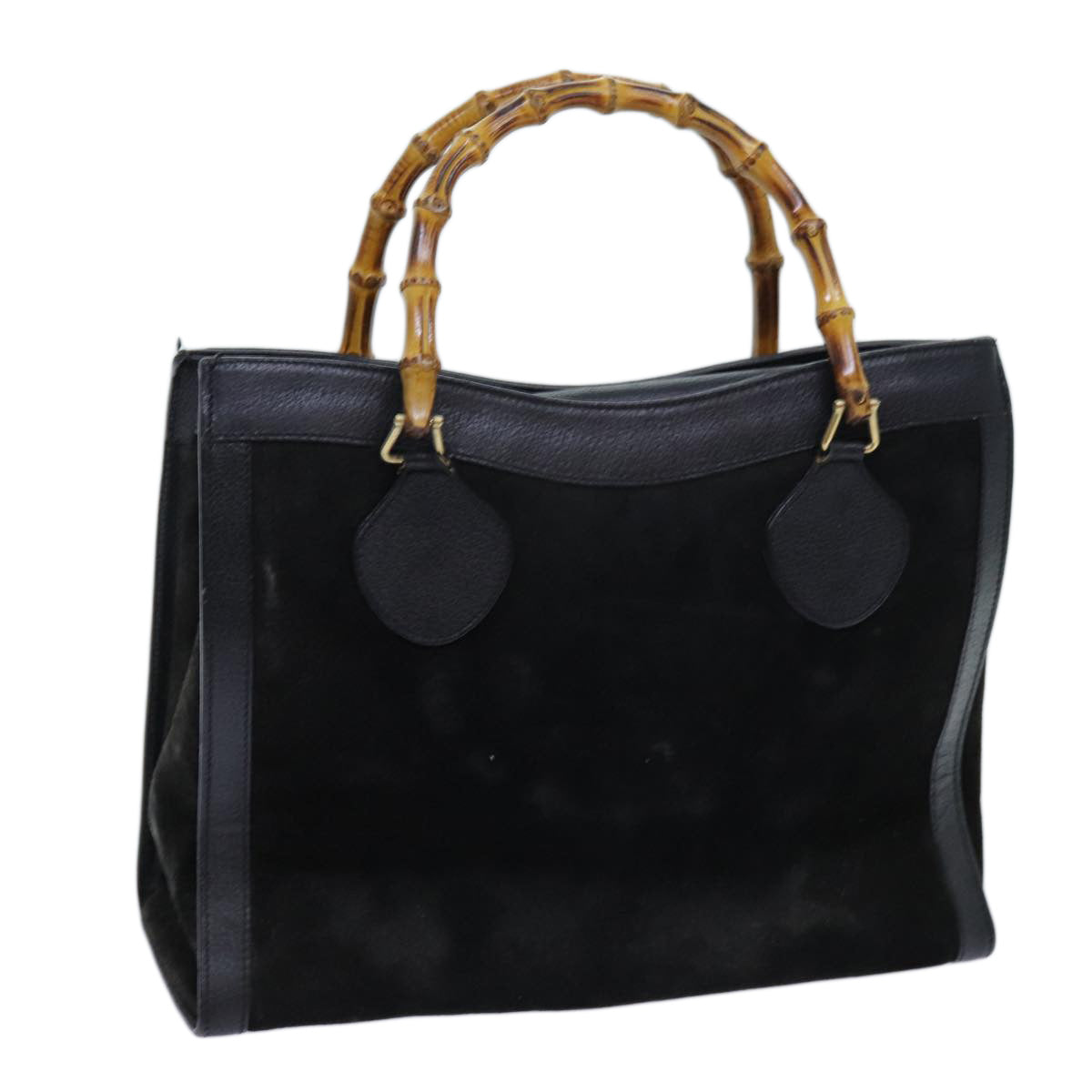 Luxury Gucci Trending 2025 Bamboo Tote Bag Suede Black 002 1186 0260  70415