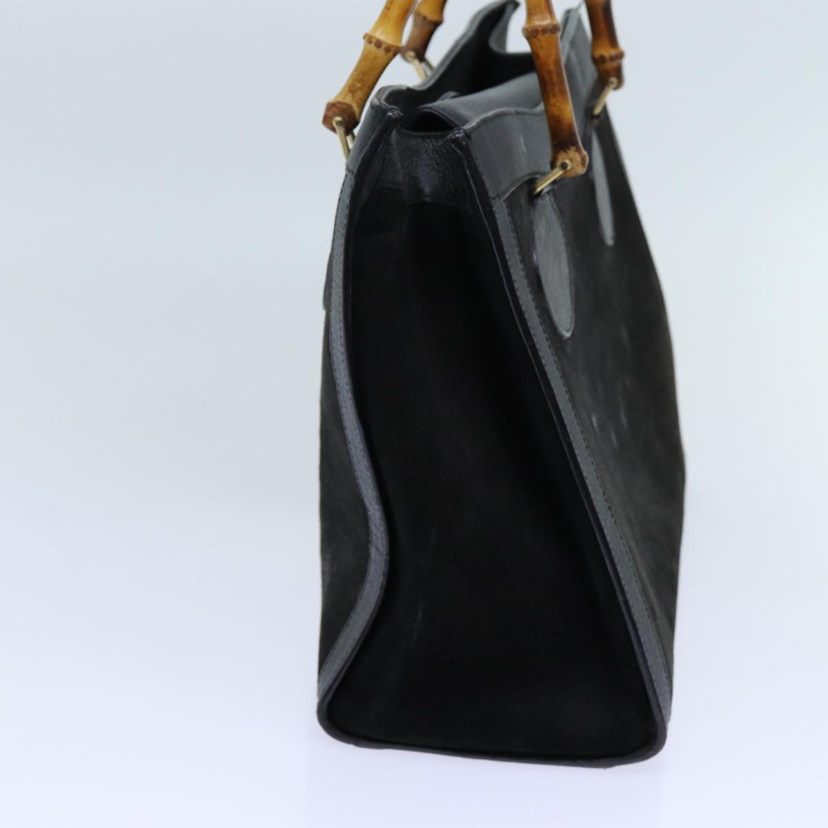 Luxury Gucci Trending 2025 Bamboo Tote Bag Suede Black 002 1186 0260  70415