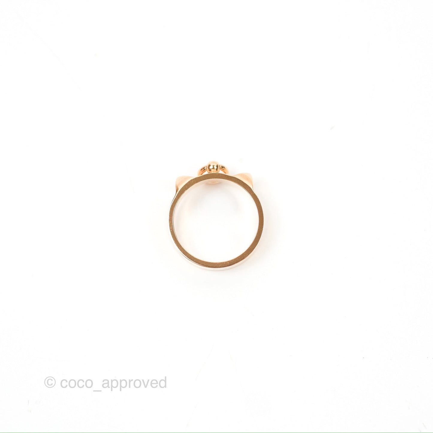 Hermes Collier de Chien Ring Small Model Rose Gold Size 53