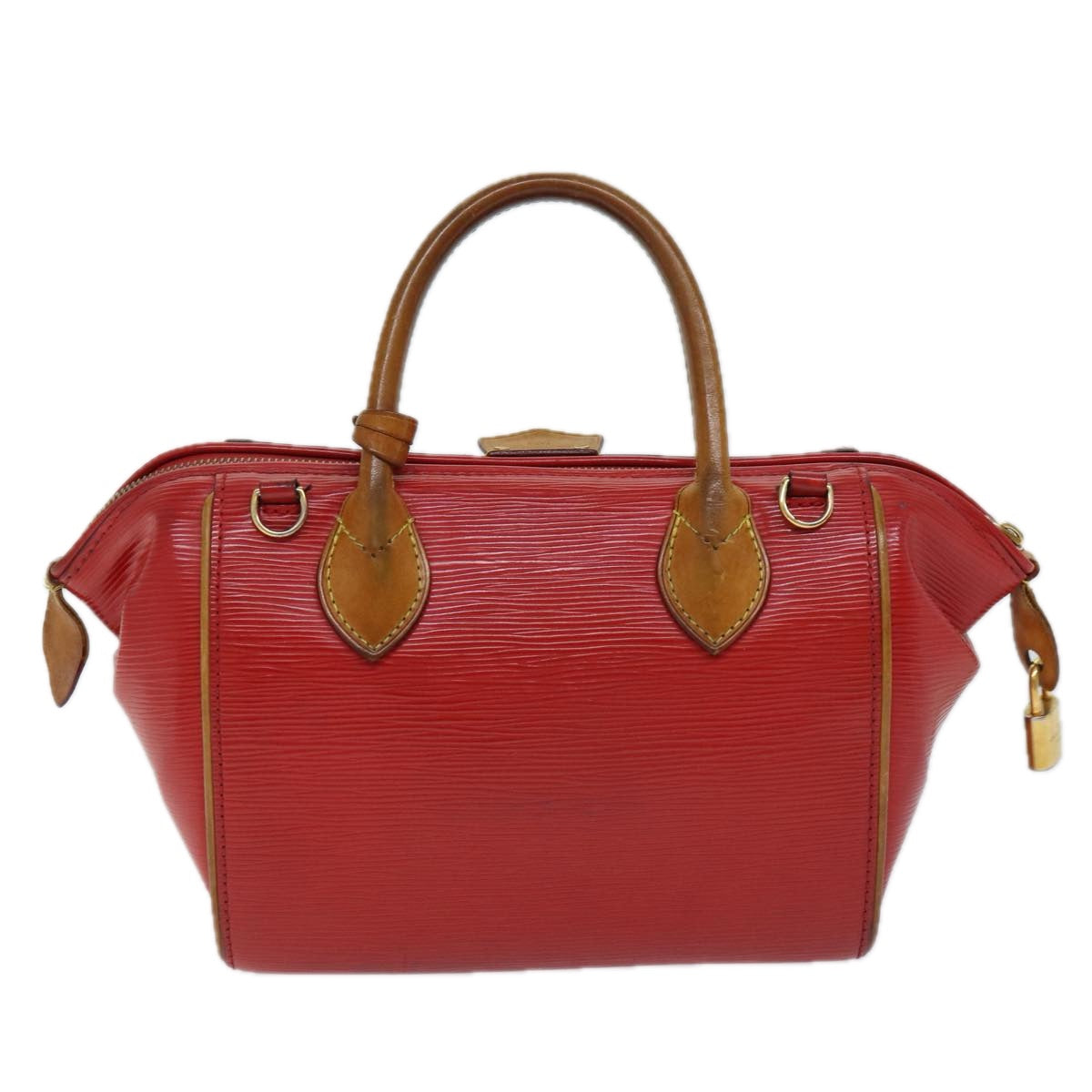 LOUIS VUITTON Epi Dog BB Hand Bag 2way Red Coklico M93249 LV 70439