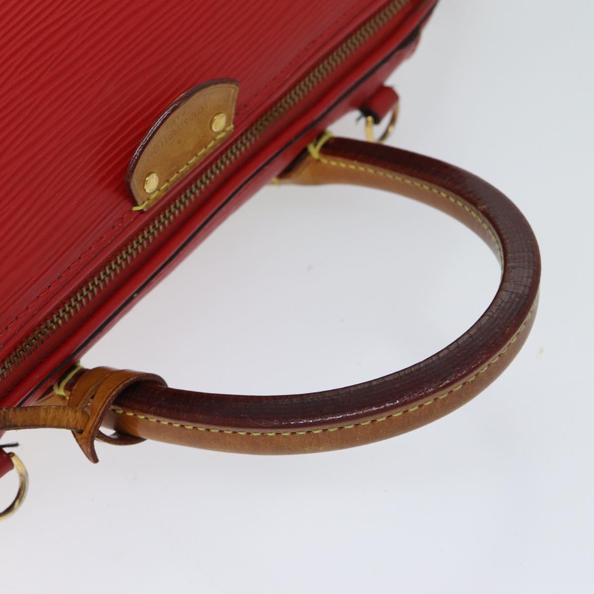 LOUIS VUITTON Epi Dog BB Hand Bag 2way Red Coklico M93249 LV 70439